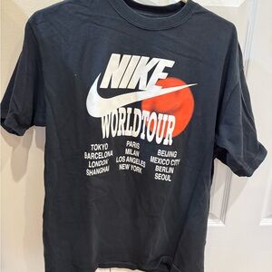 Nike Black Tee with White Logo